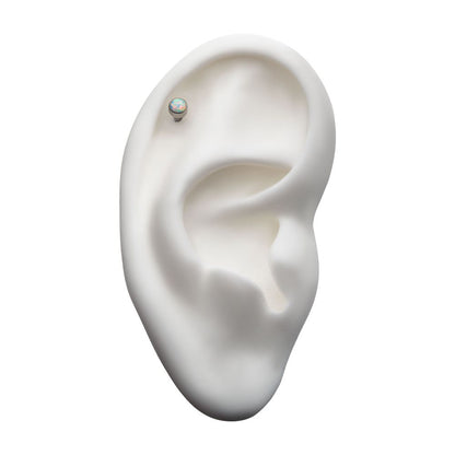 16g Titanium Internally Threaded with Bezel Set AAA CZ Top