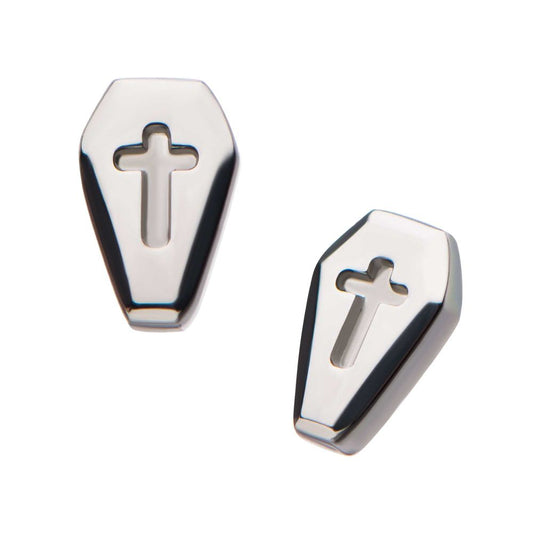 Titanium Internally Threaded with Engraved Cross Coffin Top