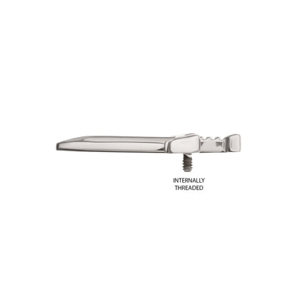 Titanium Internally Threaded Dagger with Bat Wing Top