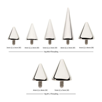 Titanium Internally Threaded Spike Top