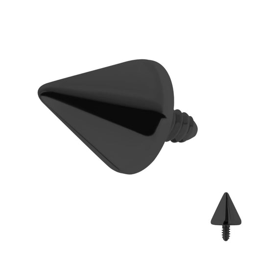 Black PVD Titanium Internally Threaded Spike Top
