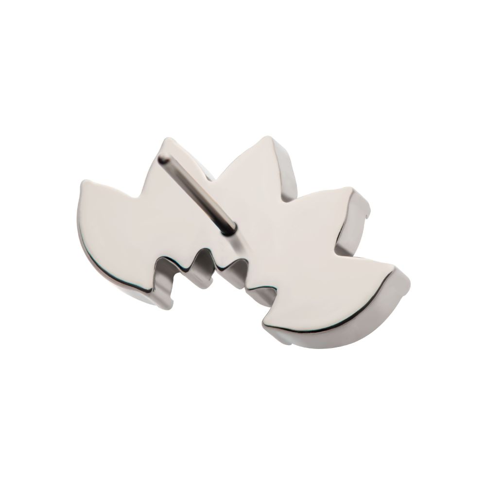 Titanium Threadless with Prong Set 5-Cluster Marquise Stones Fan Shape Top