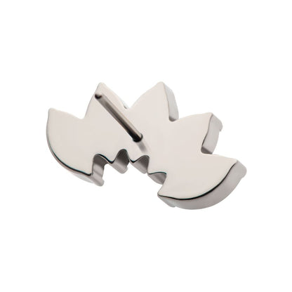 Titanium Threadless with Prong Set 5-Cluster Marquise Stones Fan Shape Top
