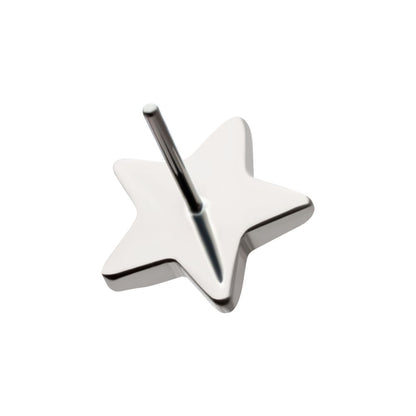 Titanium Threadless Hammered Star Top