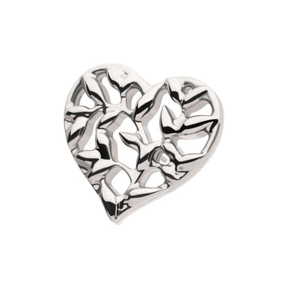 Titanium Threadless Heart of Vines Top