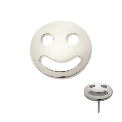 Titanium Threadless Smiley Face Emoji Top