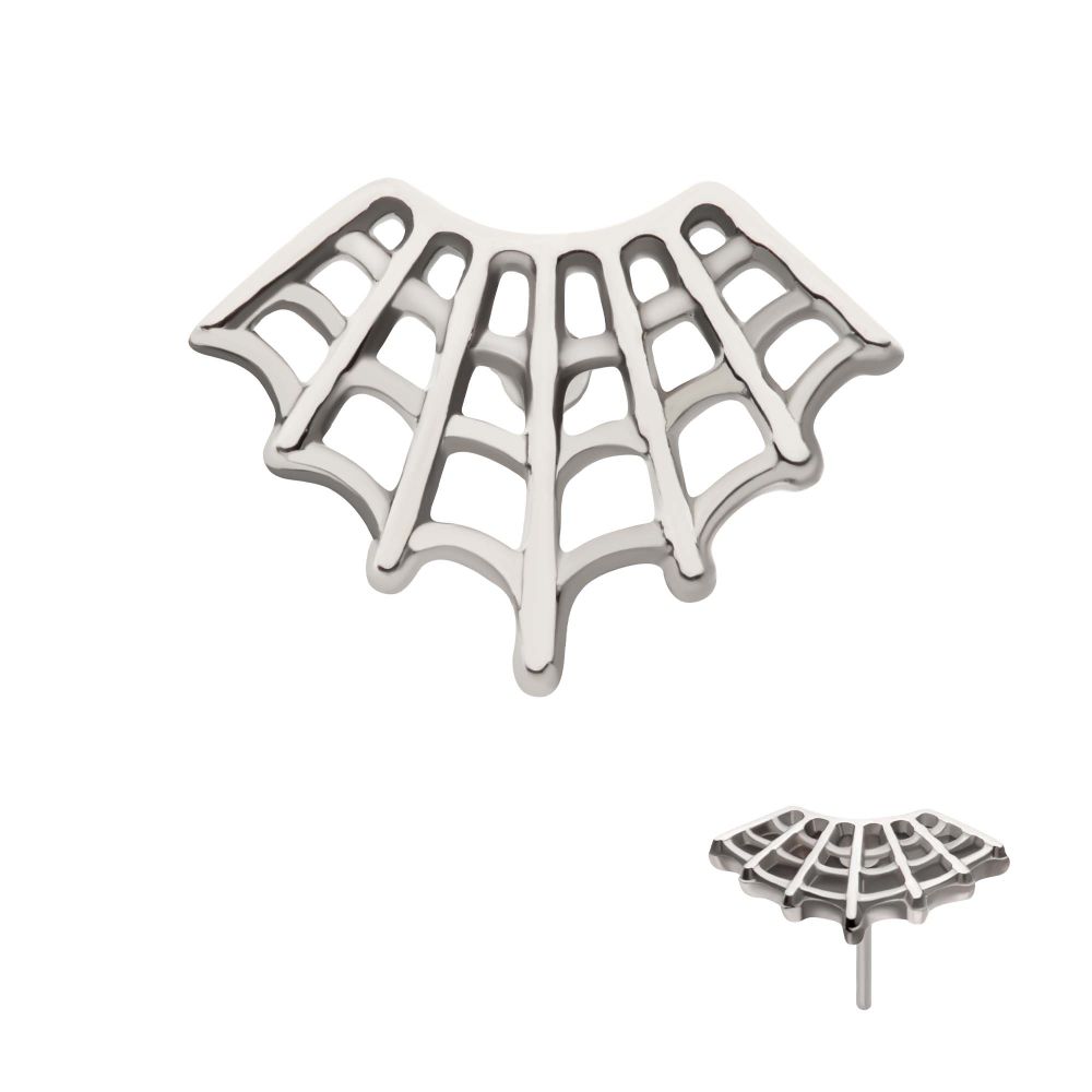 Titanium Threadless Fan Shape Spiderweb Top