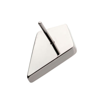 Titanium Threadless Bezel Set Kite Shape Stone Top