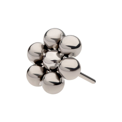 Titanium Threadless 7 Beads Hexagon Shape Top