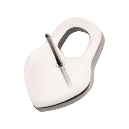 Titanium Threadless Heart Lock Top