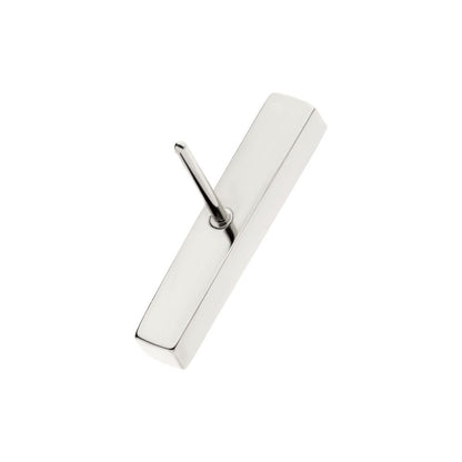 Titanium Threadless Prong Set Rainbow CZ 6-Cluster Bar Top