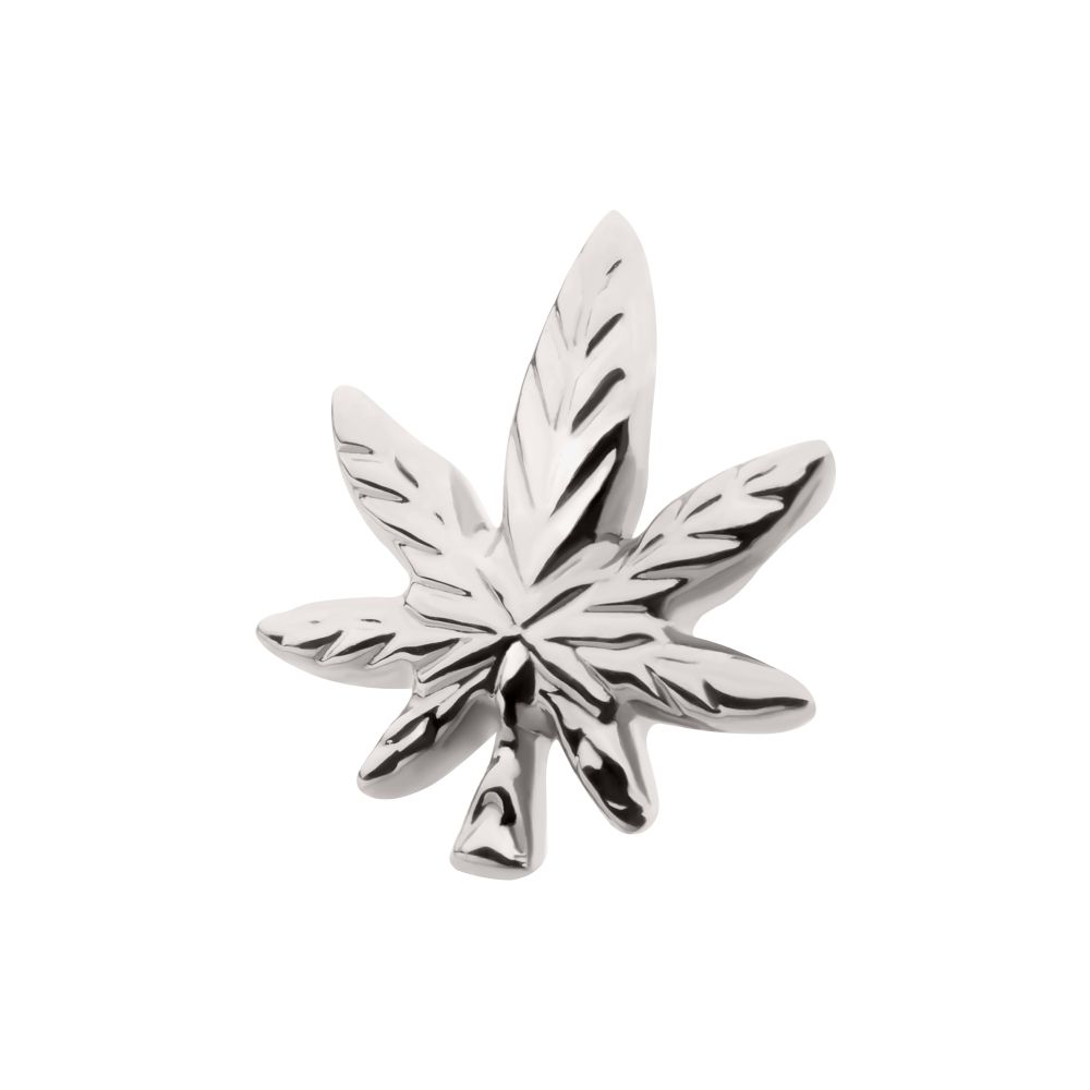 Titanium-Threadless Pot Leaf Top