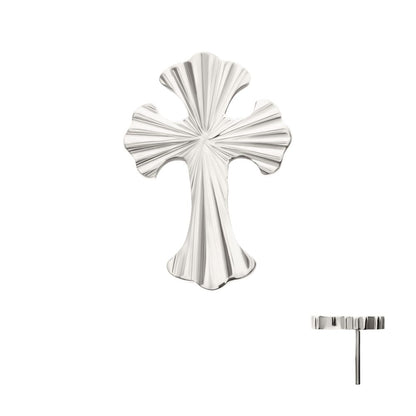 Titanium Threadless Corrugated Cross Top