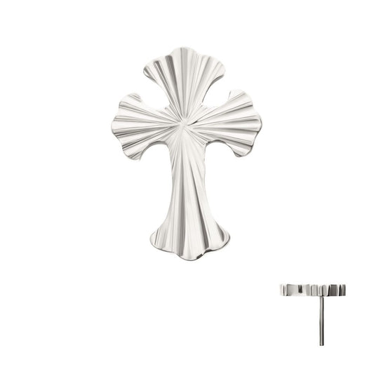 Titanium Threadless Corrugated Cross Top