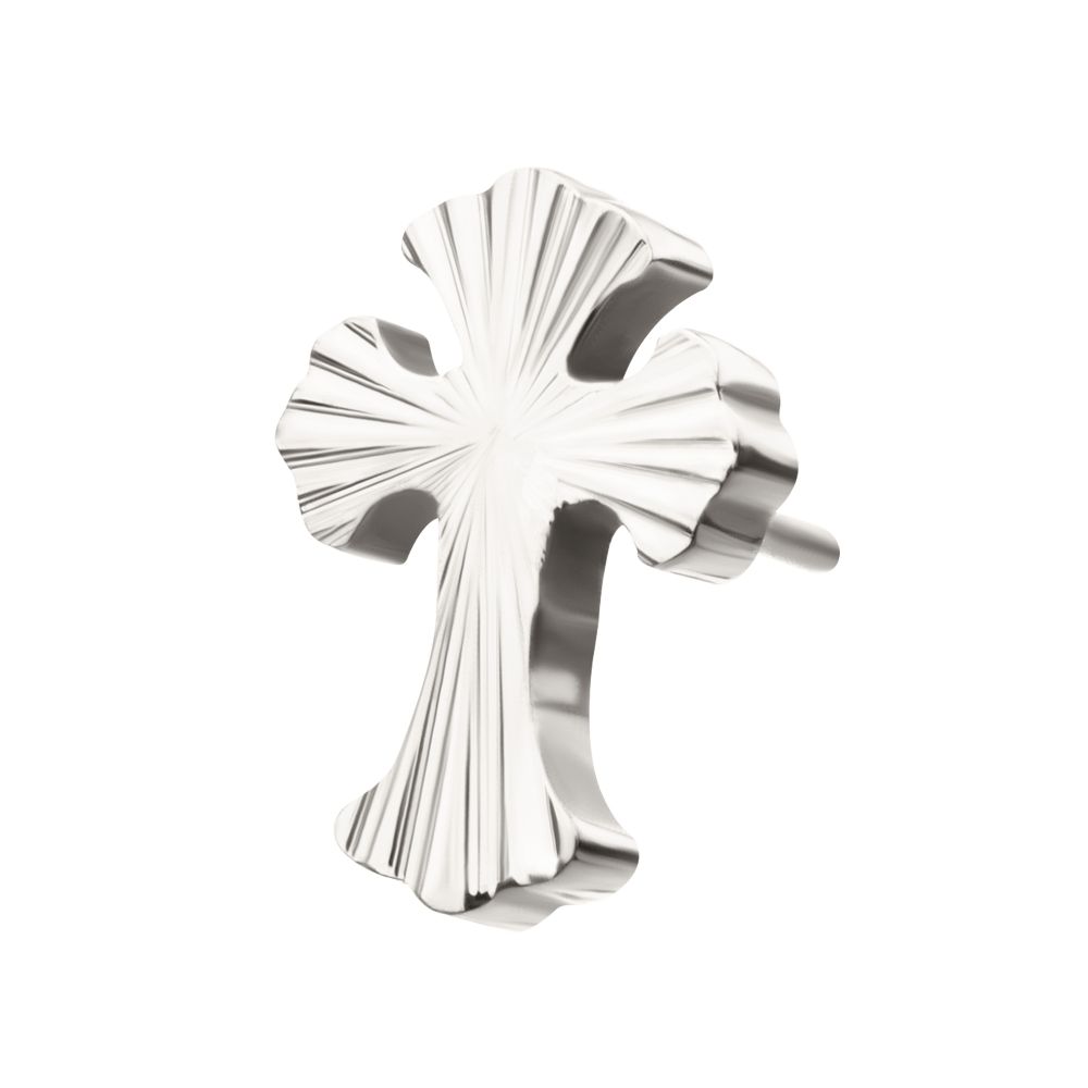 Titanium Threadless Corrugated Cross Top