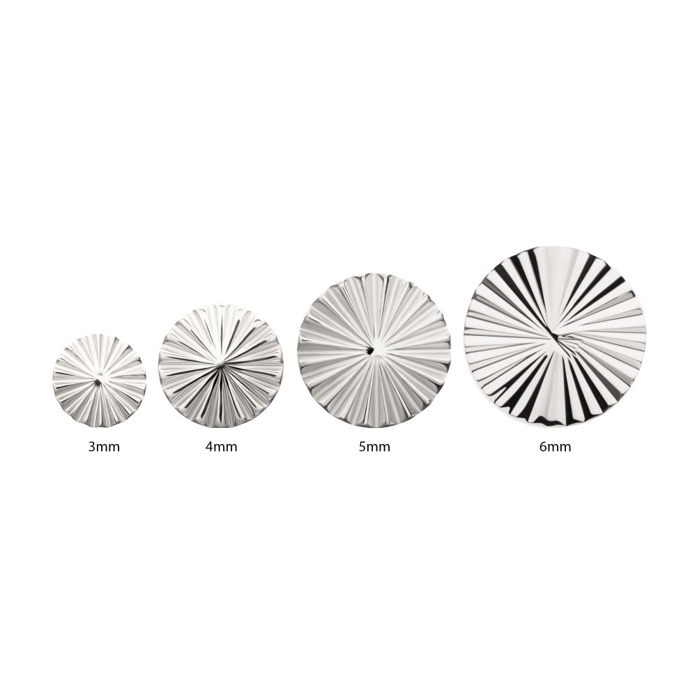 Titanium Threadless Radiant Corrugated Round Top