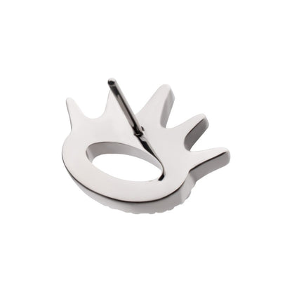 Titanium Threadless Prong Set Gem Eye and Lash Top