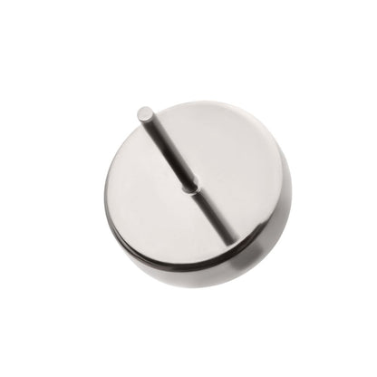Titanium Threadless Bezel Set Round Natural Stone Top