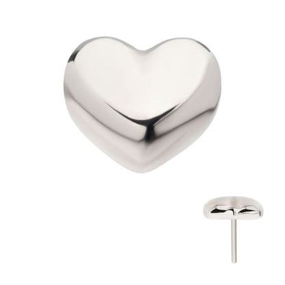 Titanium Threadless Puffed Heart Top