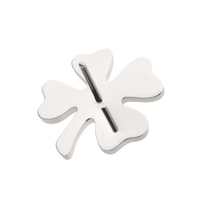 Titanium Threadless 4-Leaf Clover Top