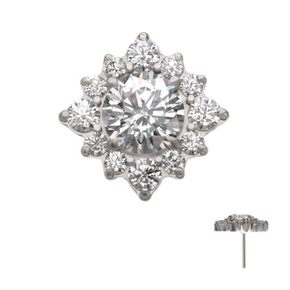Titanium Threadless Radiant Cluster Top