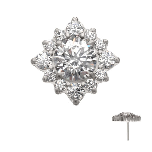 Titanium Threadless Radiant Cluster Top