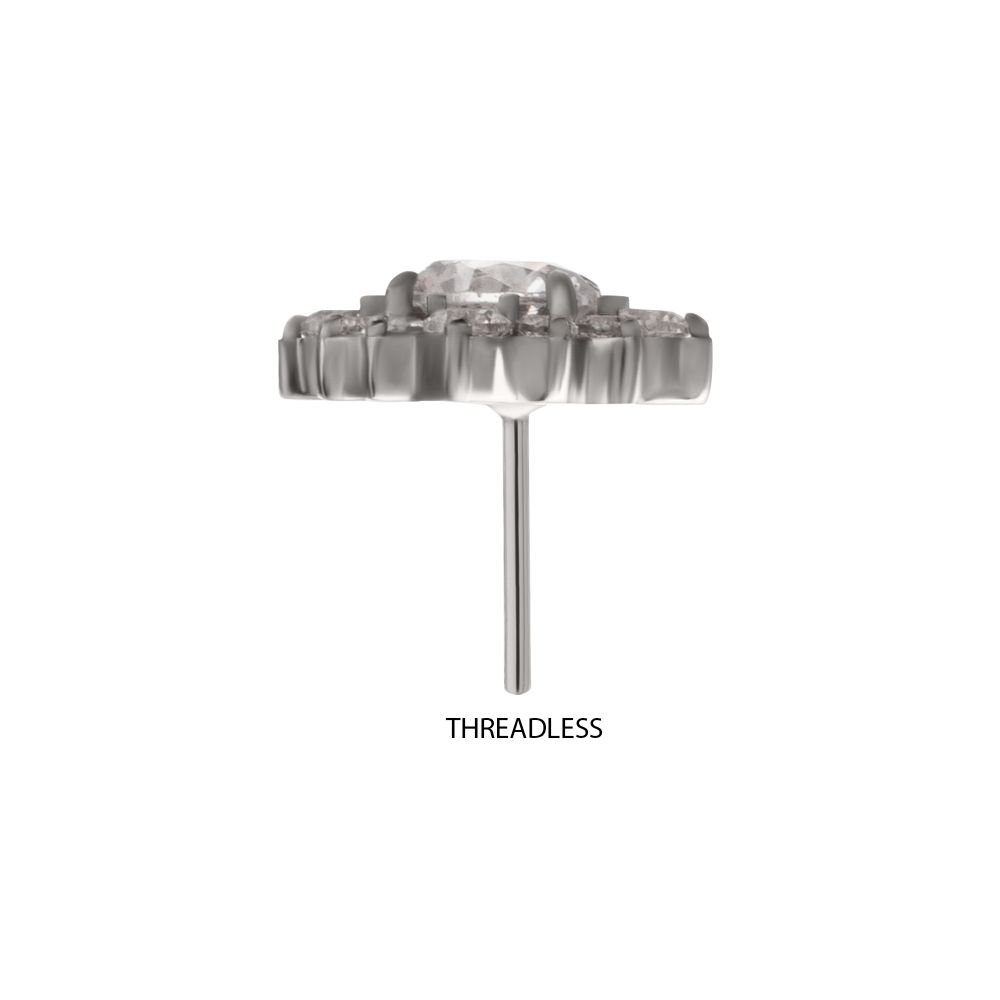 Titanium Threadless Radiant Cluster Top