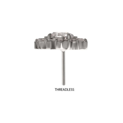 Titanium Threadless Radiant Cluster Top
