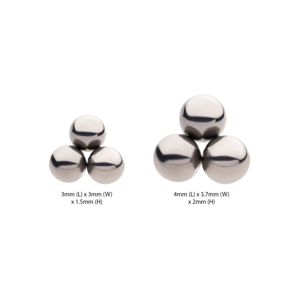 Titanium Threadless Trinity Ball Top