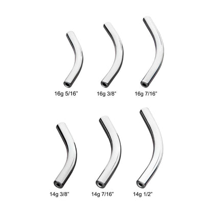 Titanium Threadless Curve Bar Only