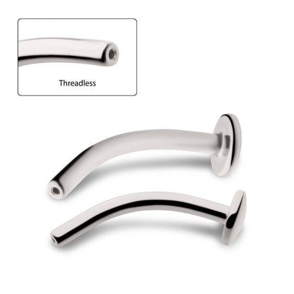 Titanium Threadless with Fixed Disk Floating Navel Bar