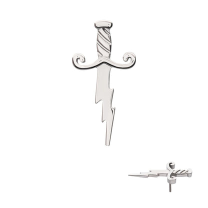 Titanium Threadless Dagger with Lightning Blade Top