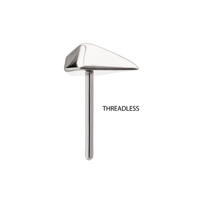 Titanium Threadless 3D Diamond Shape Top