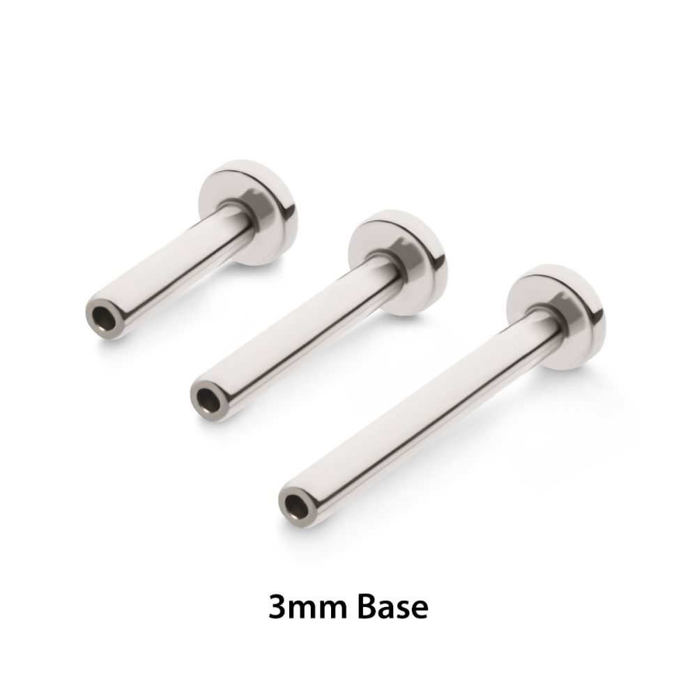 Titanium Threadless Labret 3mm Base