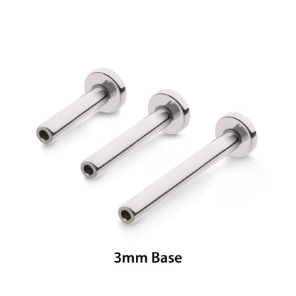 Titanium Threadless Labret 3mm Base