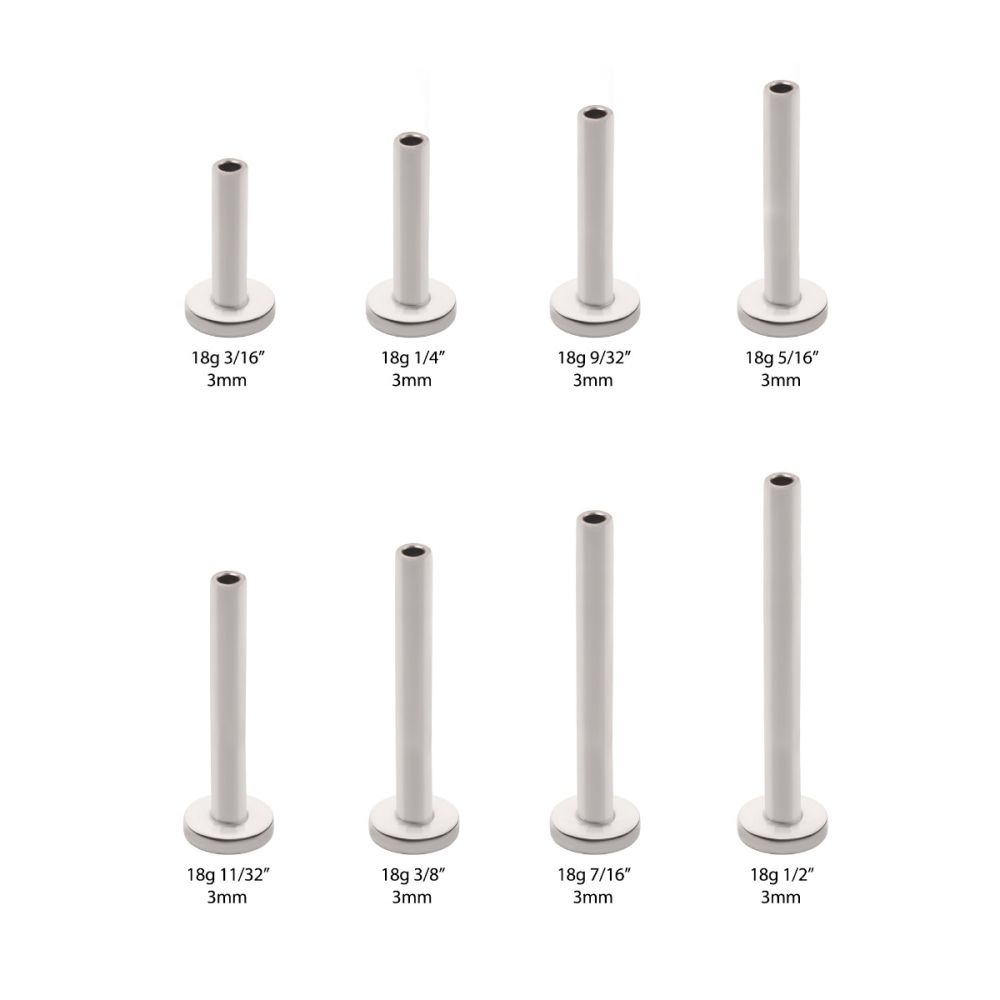 Titanium Threadless Labret 3mm Base