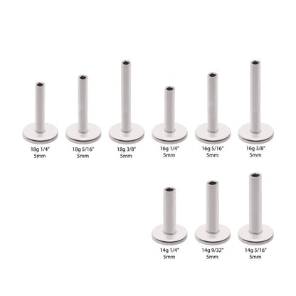 Titanium Threadless Labret 5mm Base