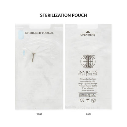 Titanium Internally Threaded Labret with Prong Set CZ Top & 2.5mm Base