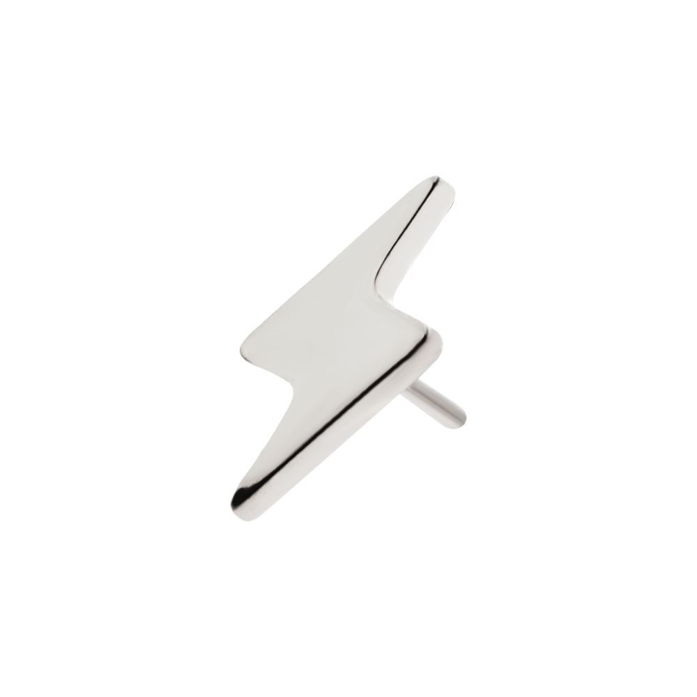Titanium Threadless with Short Lightning Bolt Top