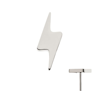 Titanium Threadless with Short Lightning Bolt Top