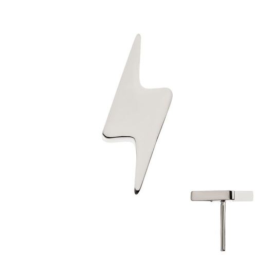 Titanium Threadless with Short Lightning Bolt Top