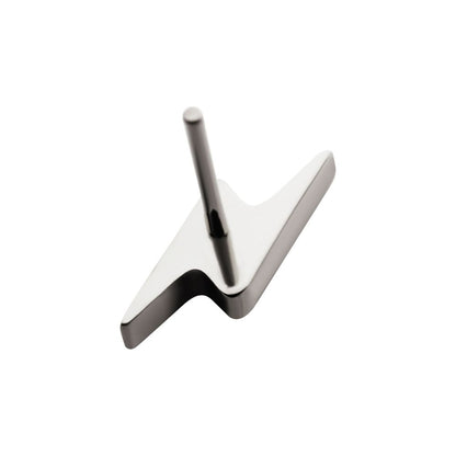 Titanium Threadless with Short Lightning Bolt Top