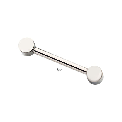 Titanium with One Side Fixed & One Side Threadless Nipple Barbell with Bezel Set CZ/Opal Ends