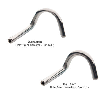 Titanium Threadless Nose Screw