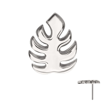 Titanium Threadless Monstera Leaf Top