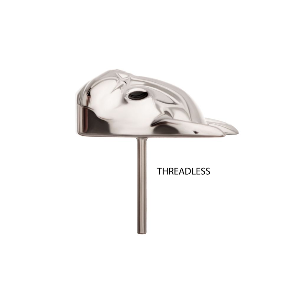 Titanium Threadless 3D French Bulldog Head Top