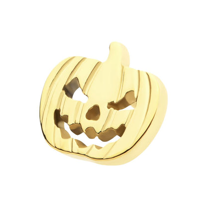 24Kt Gold PVD Titanium Threadless Pumpkin Top