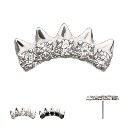 Titanium Threadless Arc Spike Cluster Top