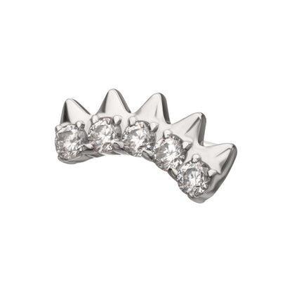 Titanium Threadless Arc Spike Cluster Top