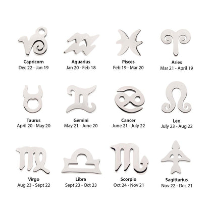 Titanium Threadless Zodiac Sign Tops